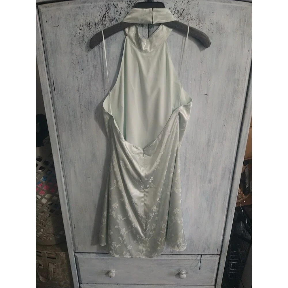 Badgley Mischka Sleeveless dress Nwt Size 14 Green Boho Feminine Cottage Core - Picture 8 of 12